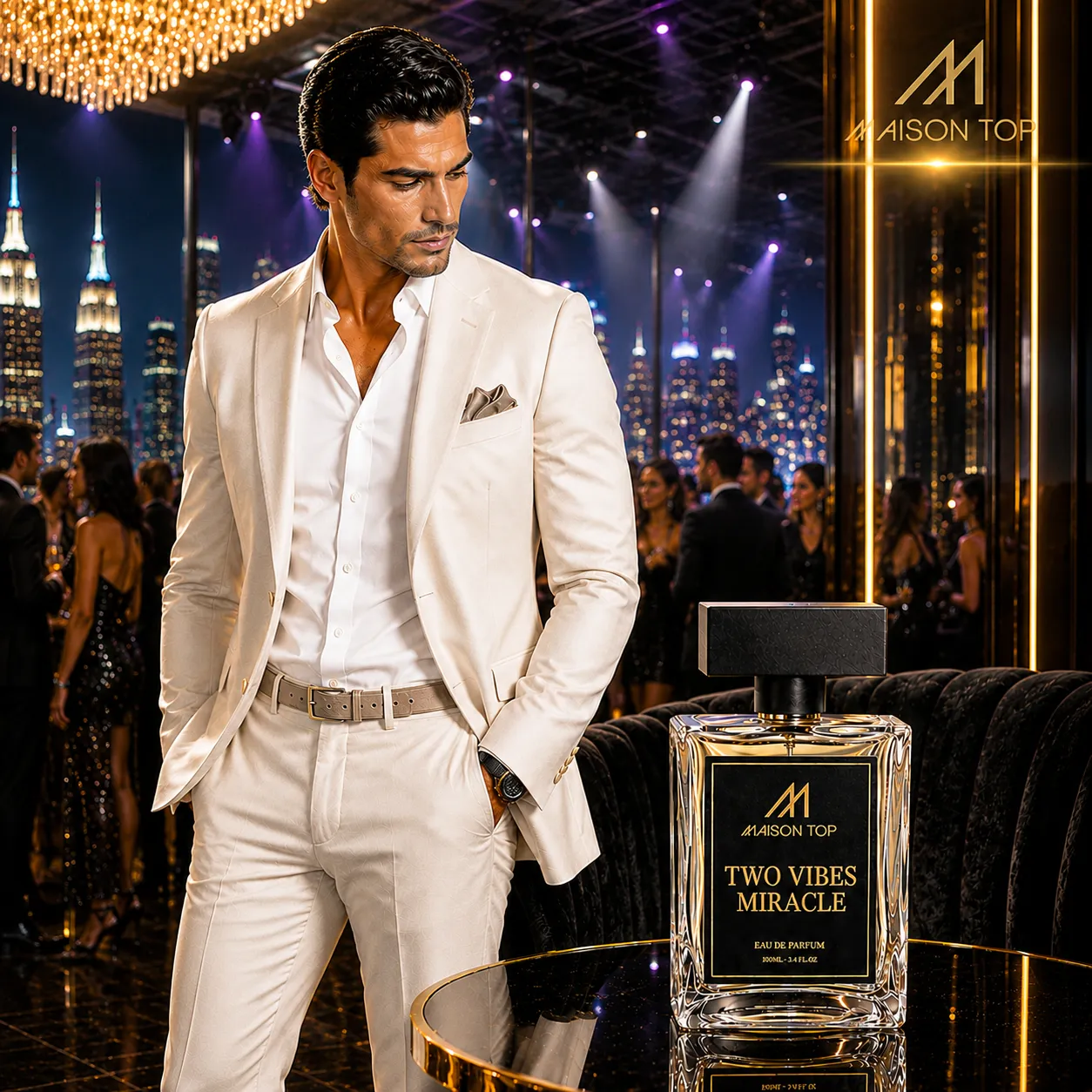 TWO VIBES MIRACLE - inspirado em '212 Vip Men' Carolina Herrera - Imagem 2